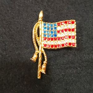 Vintage American flag pin